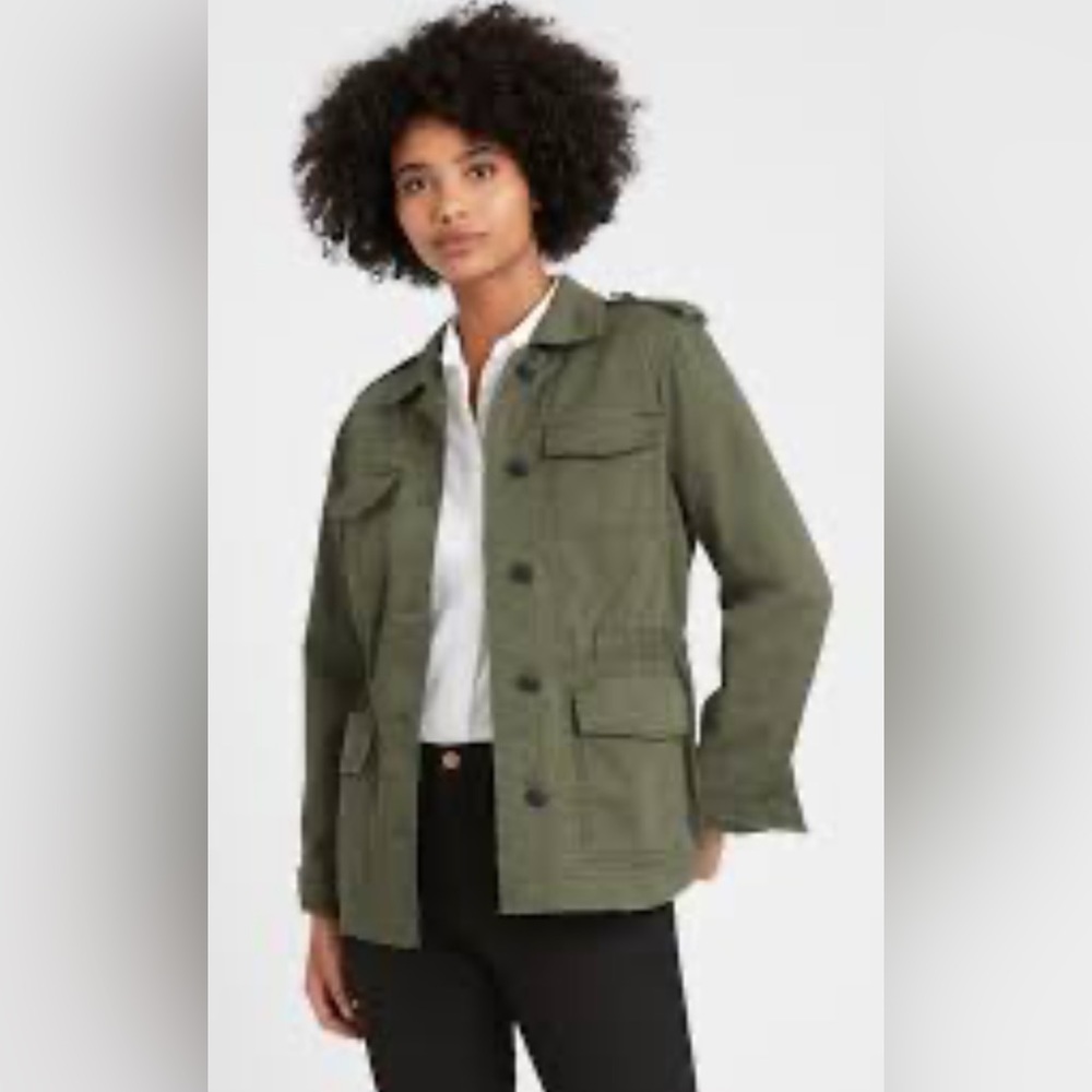 J. Crew NWT’s Utility Jacket Army Green Safari Pockets Size Womens Small